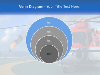 A Red And White Helicopter On A Runway PowerPoint Template