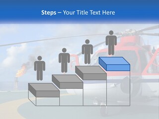 A Red And White Helicopter On A Runway PowerPoint Template