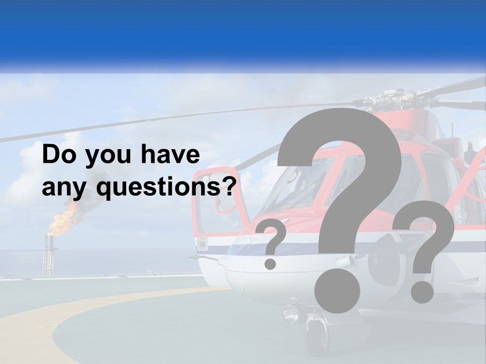 A Red And White Helicopter On A Runway PowerPoint Template