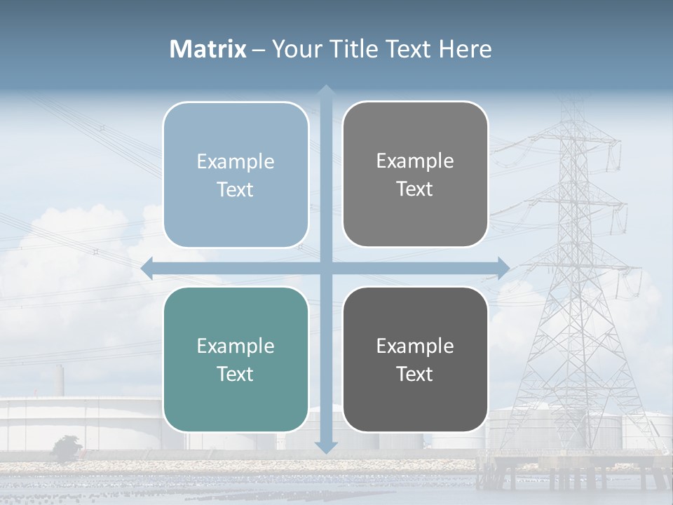 A Power Line With Power Lines In The Background PowerPoint Template