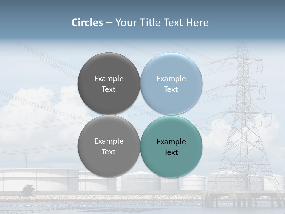 A Power Line With Power Lines In The Background PowerPoint Template