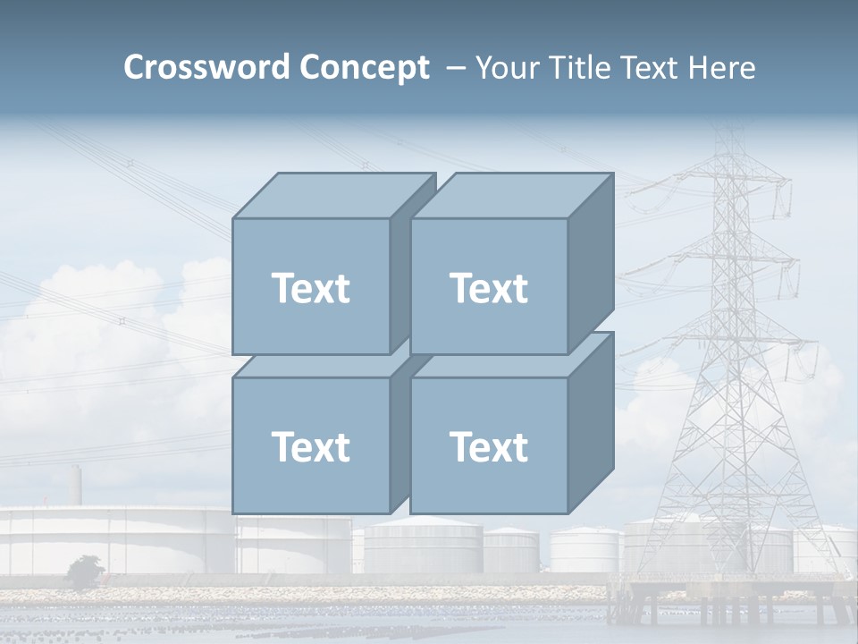 A Power Line With Power Lines In The Background PowerPoint Template