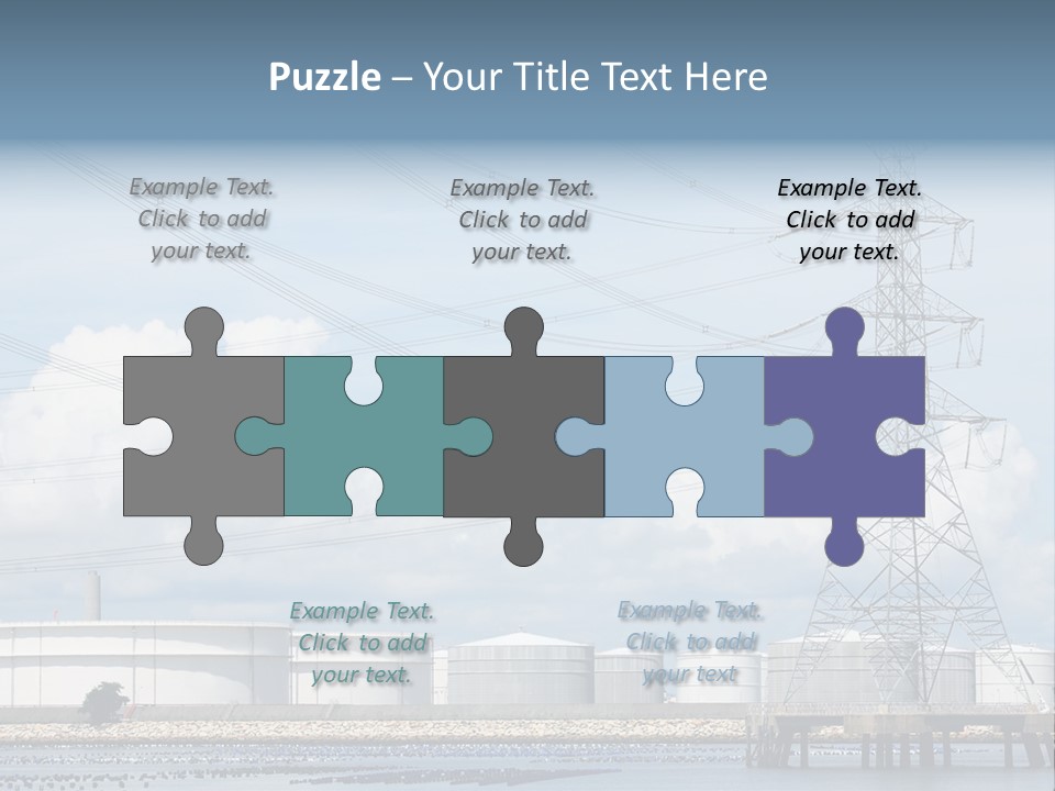 A Power Line With Power Lines In The Background PowerPoint Template