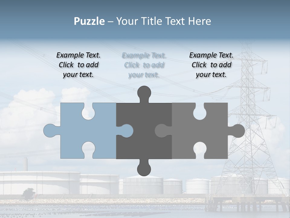 A Power Line With Power Lines In The Background PowerPoint Template