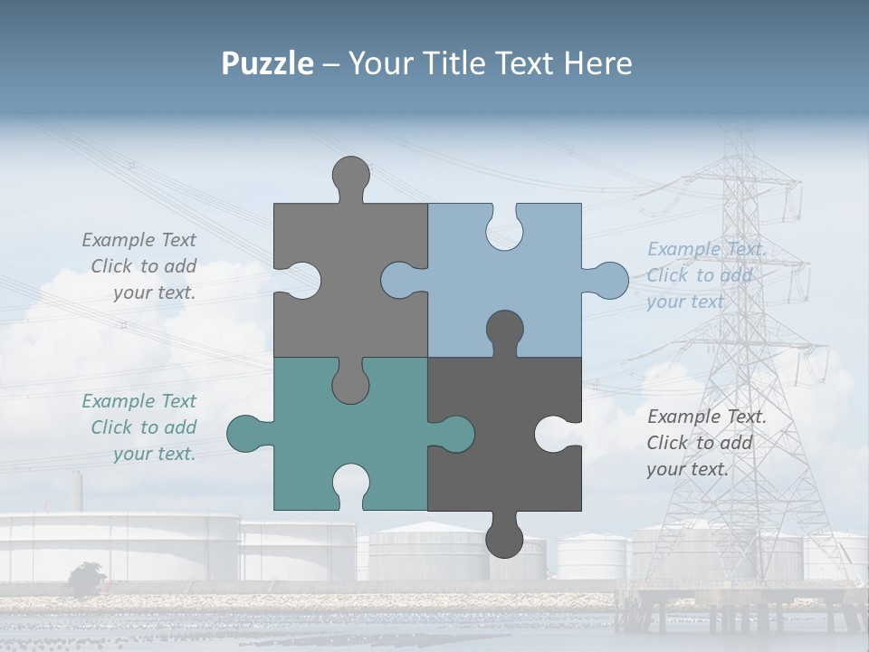 A Power Line With Power Lines In The Background PowerPoint Template