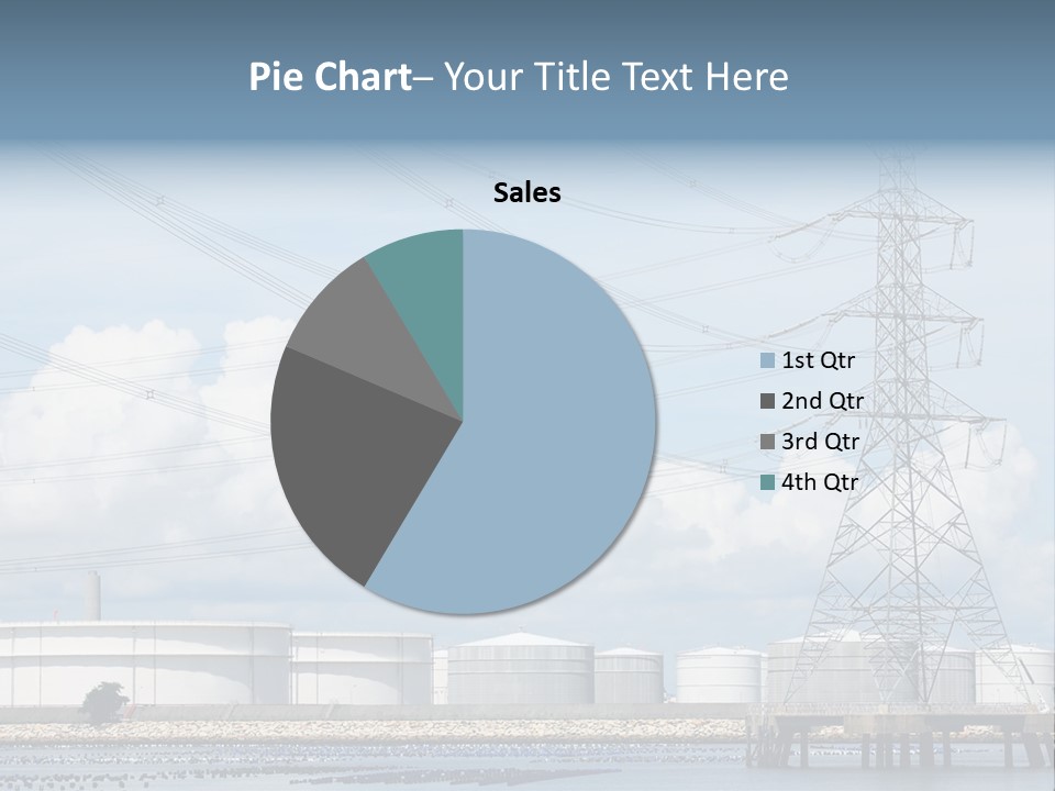 A Power Line With Power Lines In The Background PowerPoint Template