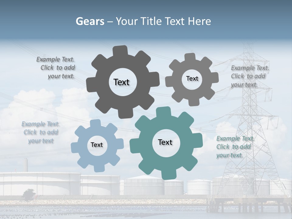 A Power Line With Power Lines In The Background PowerPoint Template