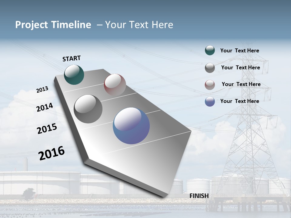 A Power Line With Power Lines In The Background PowerPoint Template