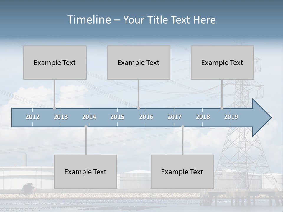 A Power Line With Power Lines In The Background PowerPoint Template