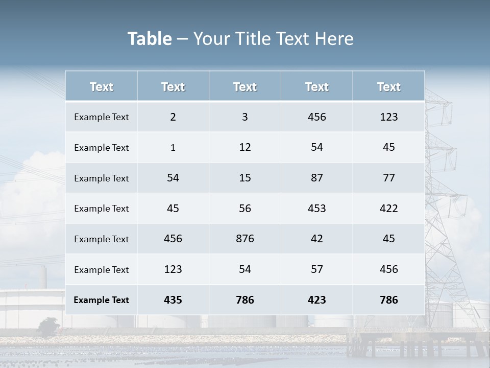 A Power Line With Power Lines In The Background PowerPoint Template