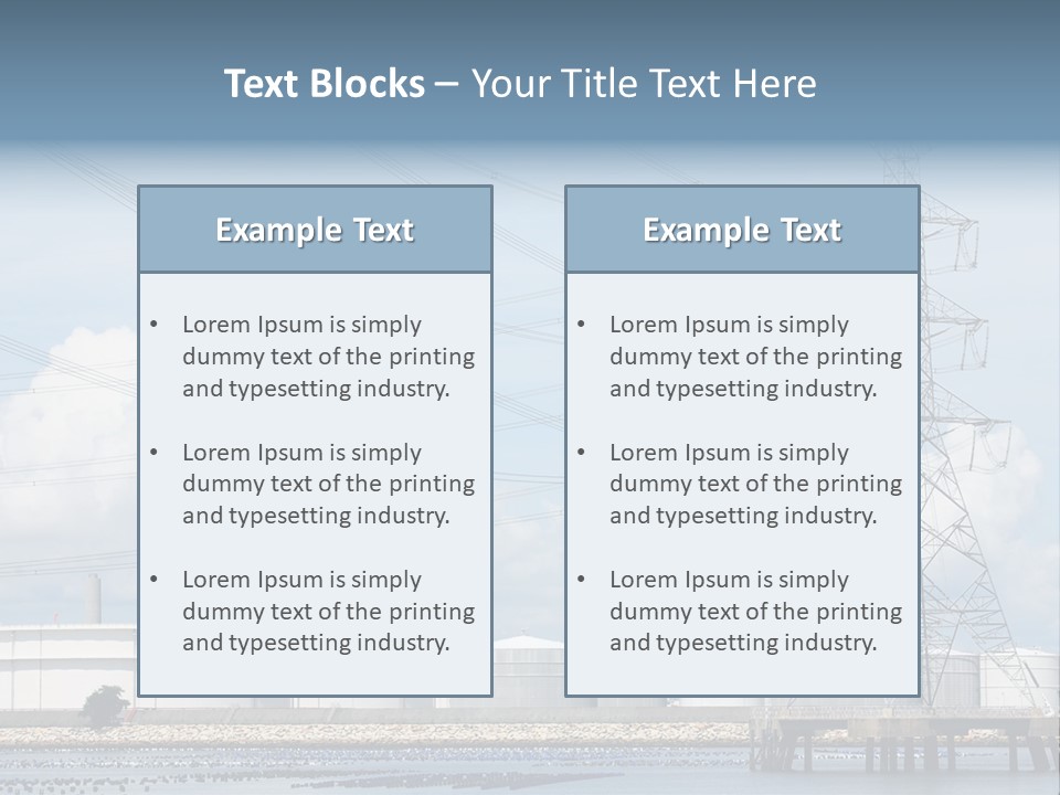 A Power Line With Power Lines In The Background PowerPoint Template