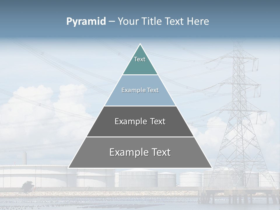 A Power Line With Power Lines In The Background PowerPoint Template