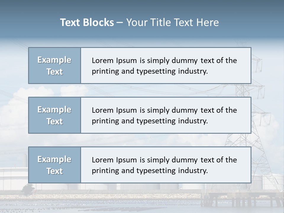 A Power Line With Power Lines In The Background PowerPoint Template