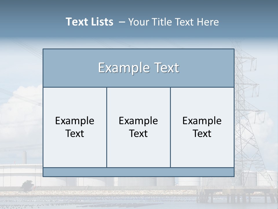 A Power Line With Power Lines In The Background PowerPoint Template
