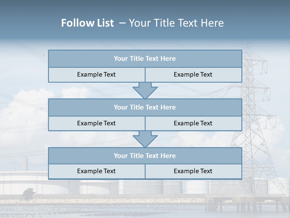 A Power Line With Power Lines In The Background PowerPoint Template