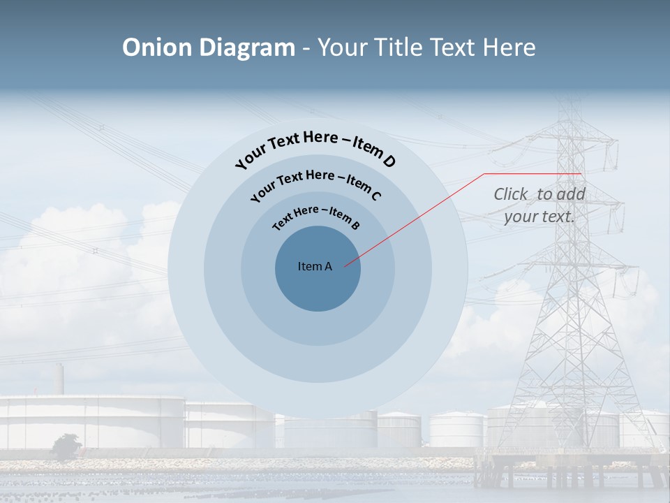 A Power Line With Power Lines In The Background PowerPoint Template