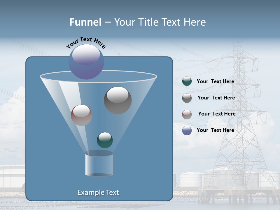 A Power Line With Power Lines In The Background PowerPoint Template
