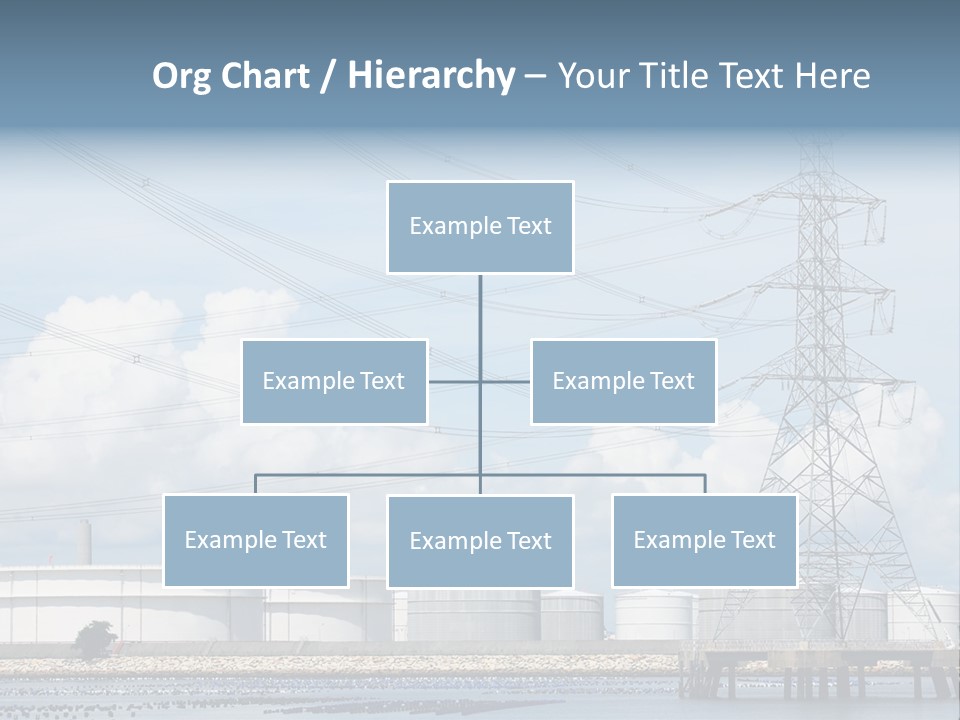 A Power Line With Power Lines In The Background PowerPoint Template