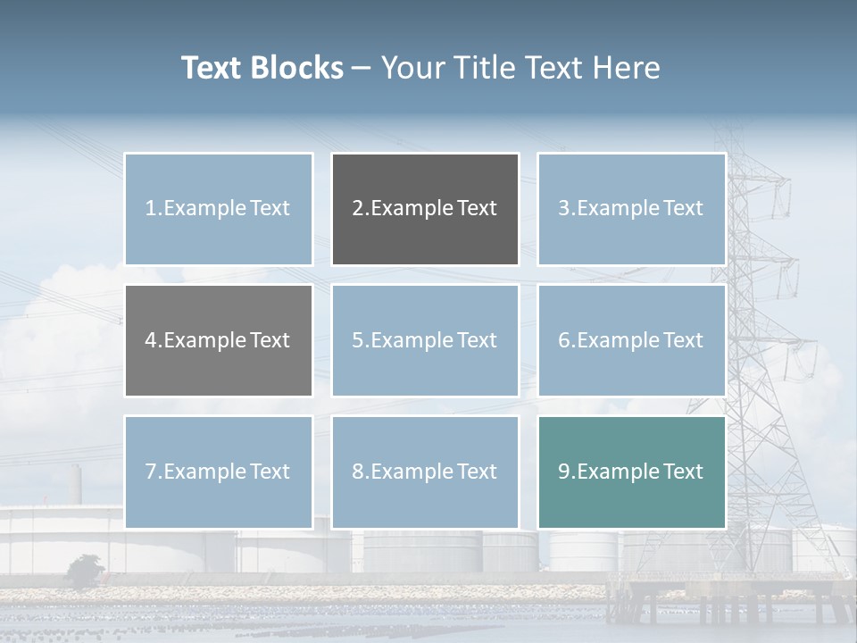 A Power Line With Power Lines In The Background PowerPoint Template