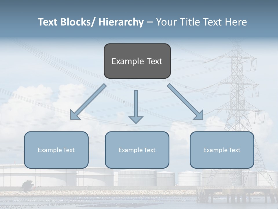 A Power Line With Power Lines In The Background PowerPoint Template