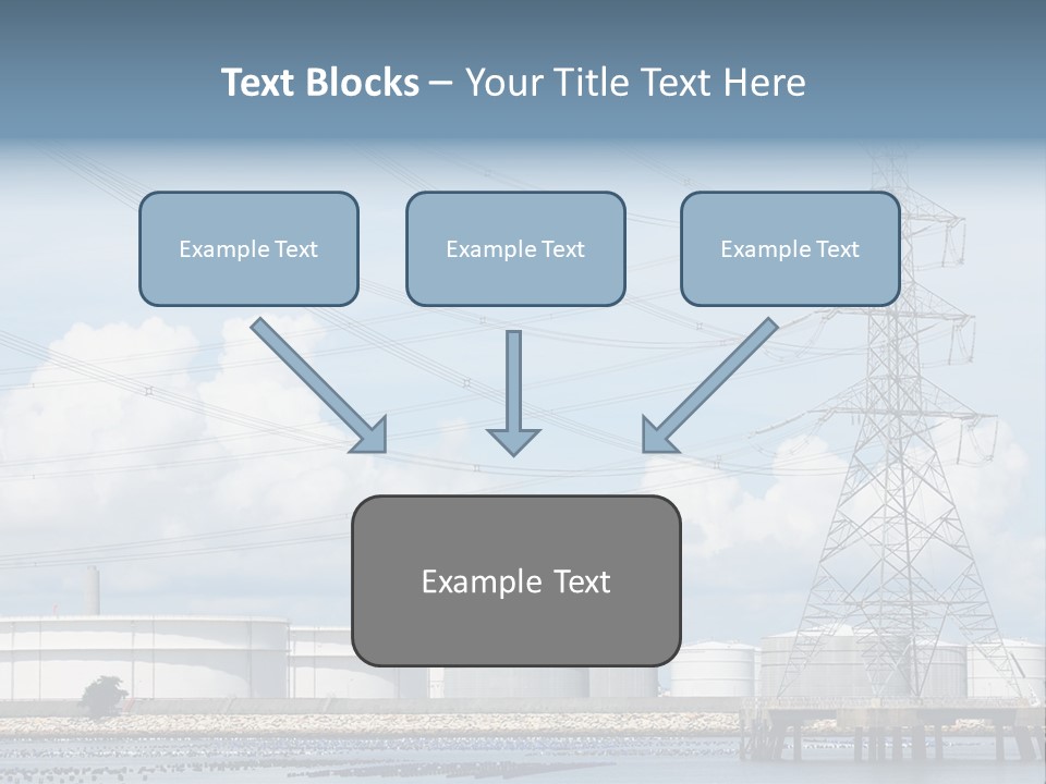 A Power Line With Power Lines In The Background PowerPoint Template