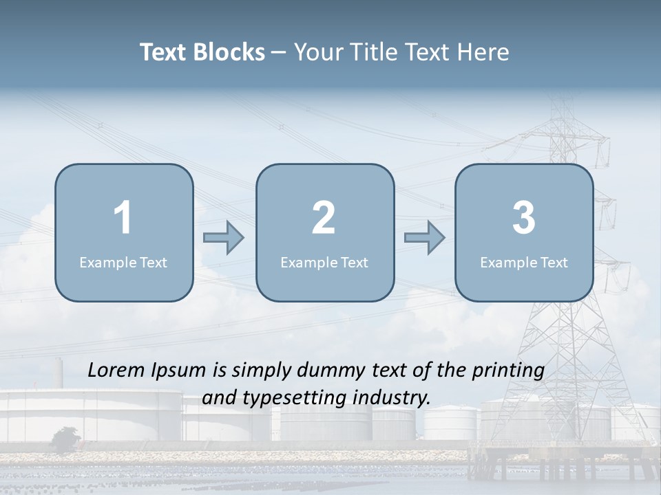 A Power Line With Power Lines In The Background PowerPoint Template