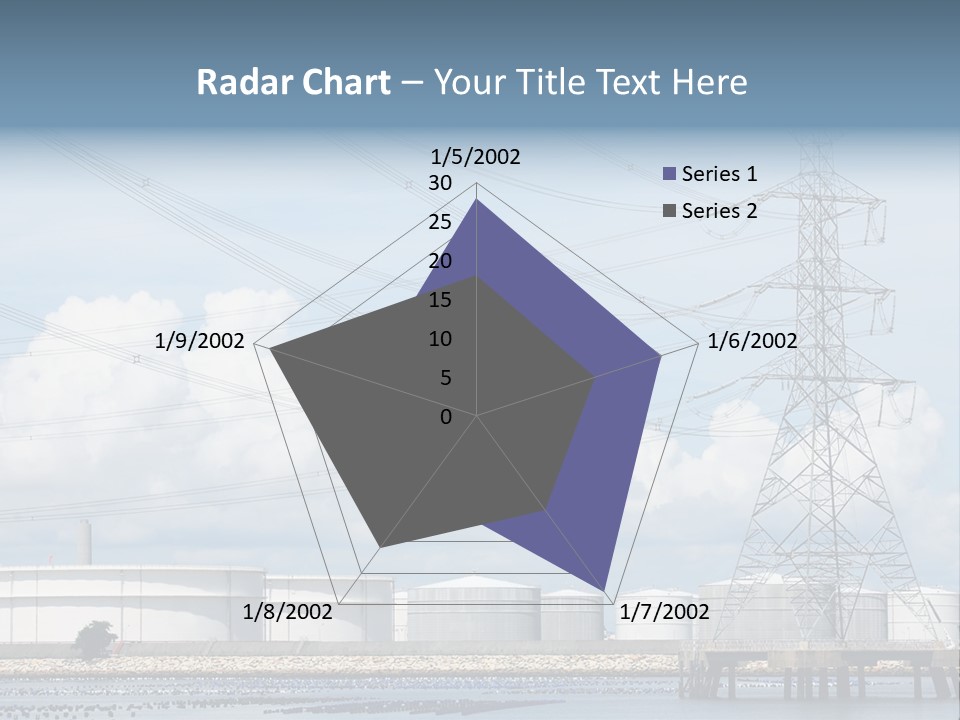 A Power Line With Power Lines In The Background PowerPoint Template