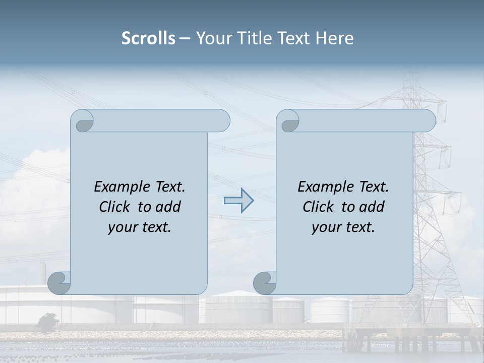 A Power Line With Power Lines In The Background PowerPoint Template
