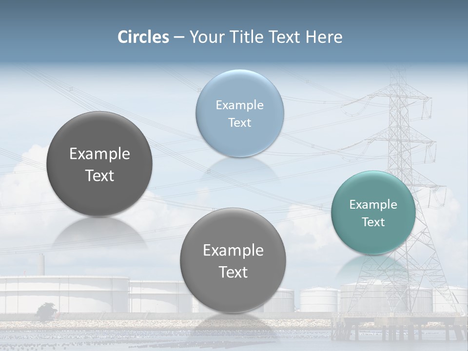 A Power Line With Power Lines In The Background PowerPoint Template