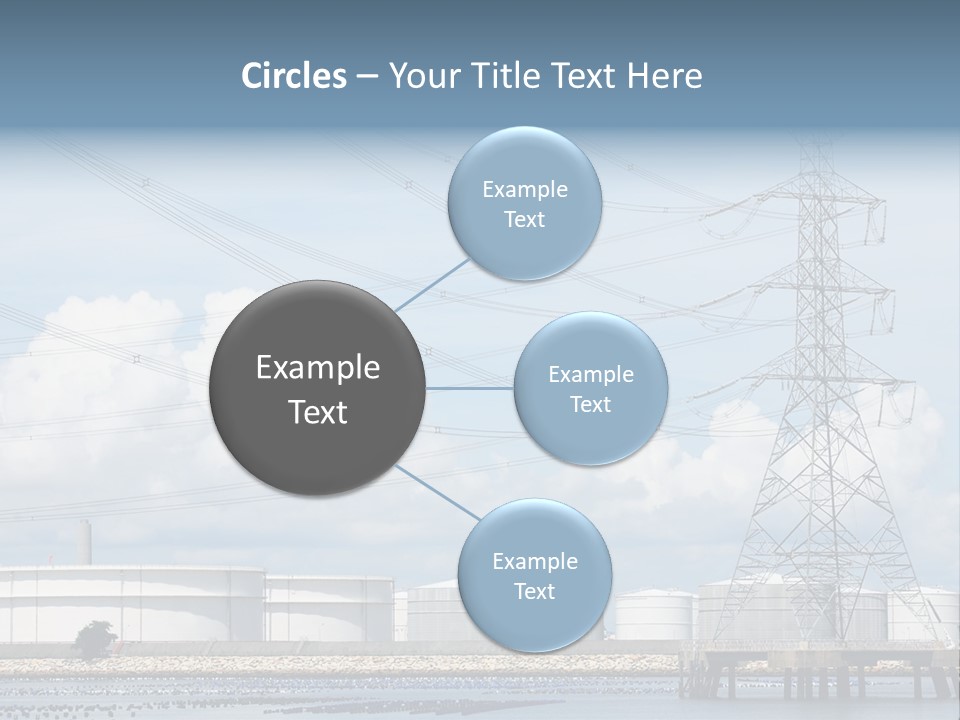 A Power Line With Power Lines In The Background PowerPoint Template