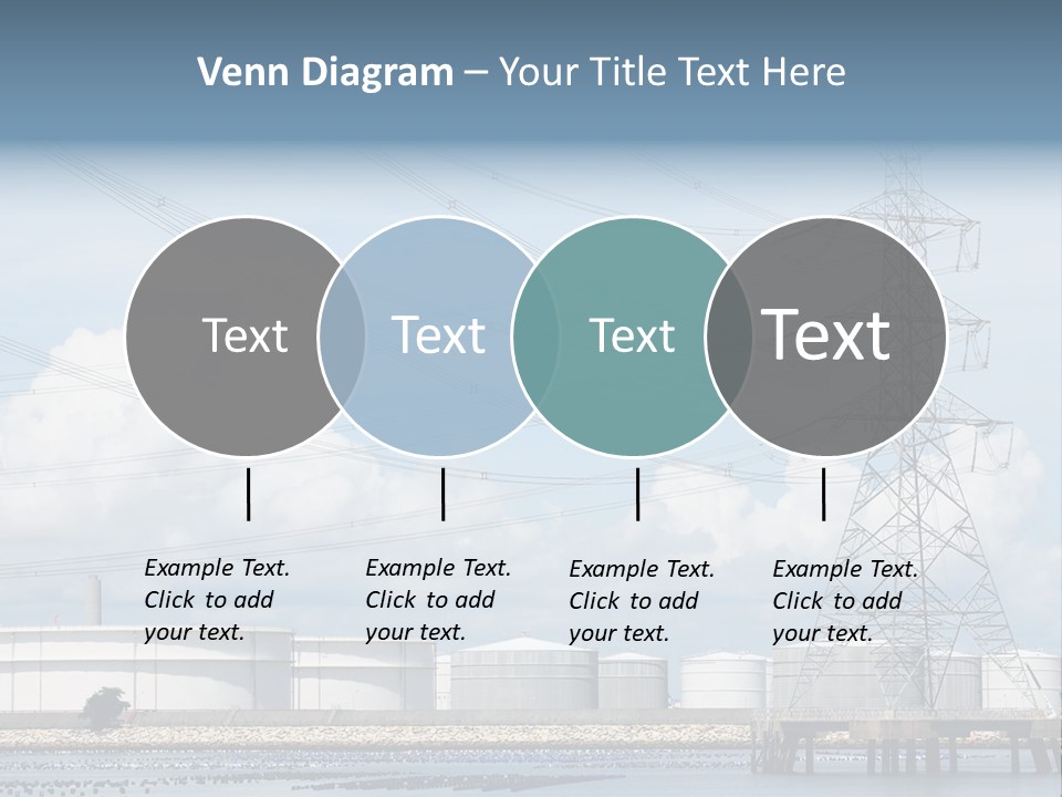 A Power Line With Power Lines In The Background PowerPoint Template