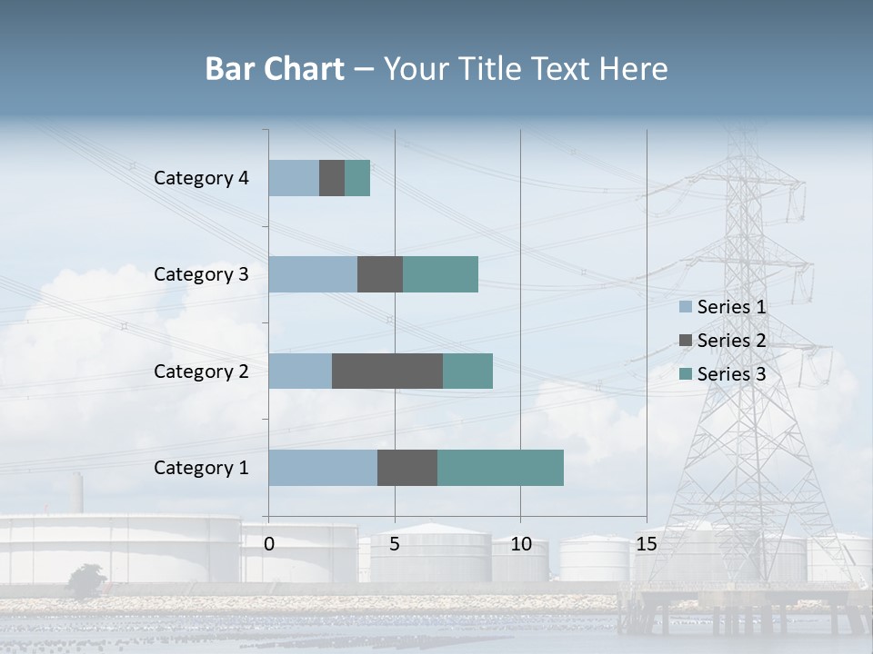 A Power Line With Power Lines In The Background PowerPoint Template