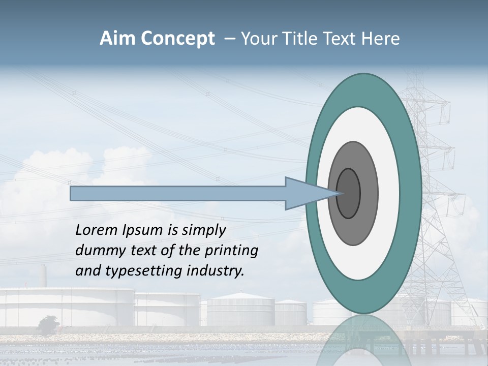 A Power Line With Power Lines In The Background PowerPoint Template