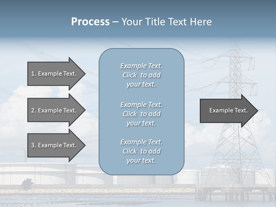 A Power Line With Power Lines In The Background PowerPoint Template
