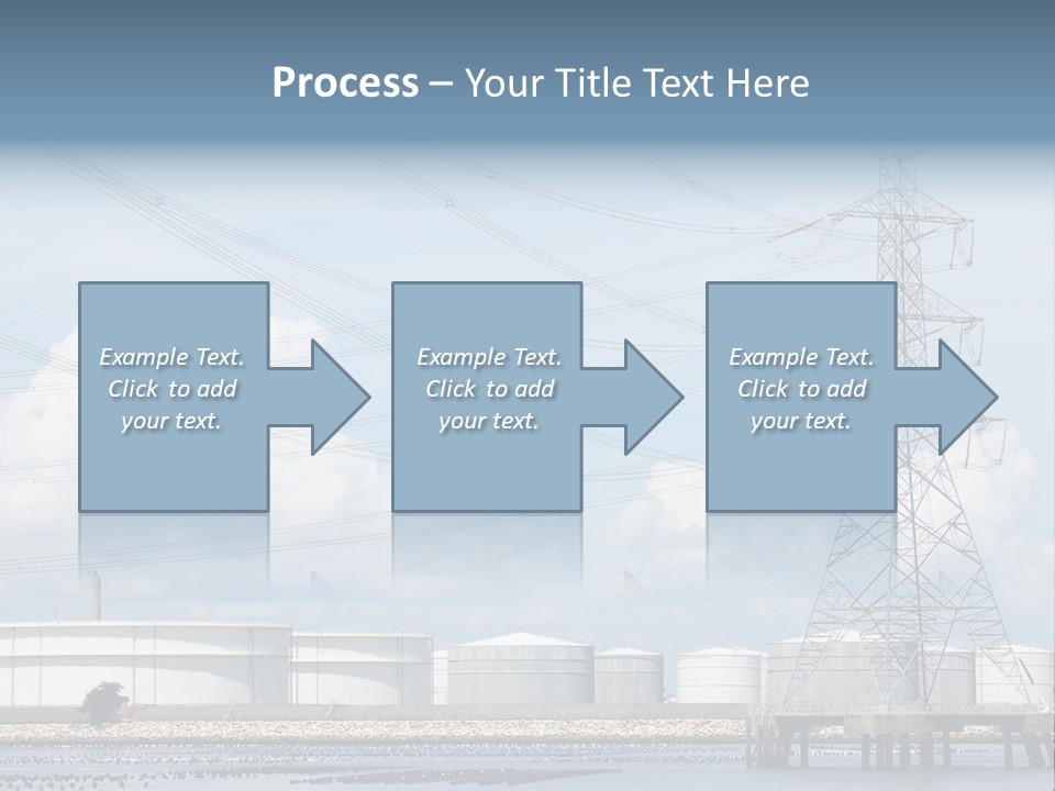 A Power Line With Power Lines In The Background PowerPoint Template