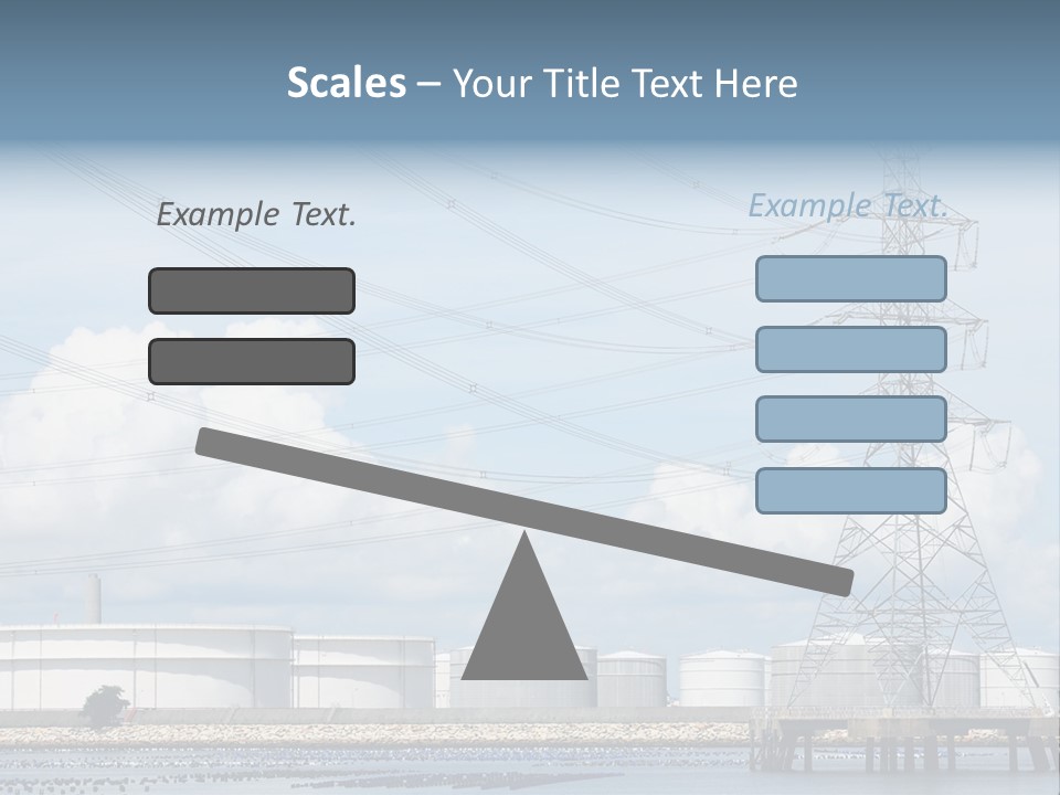 A Power Line With Power Lines In The Background PowerPoint Template