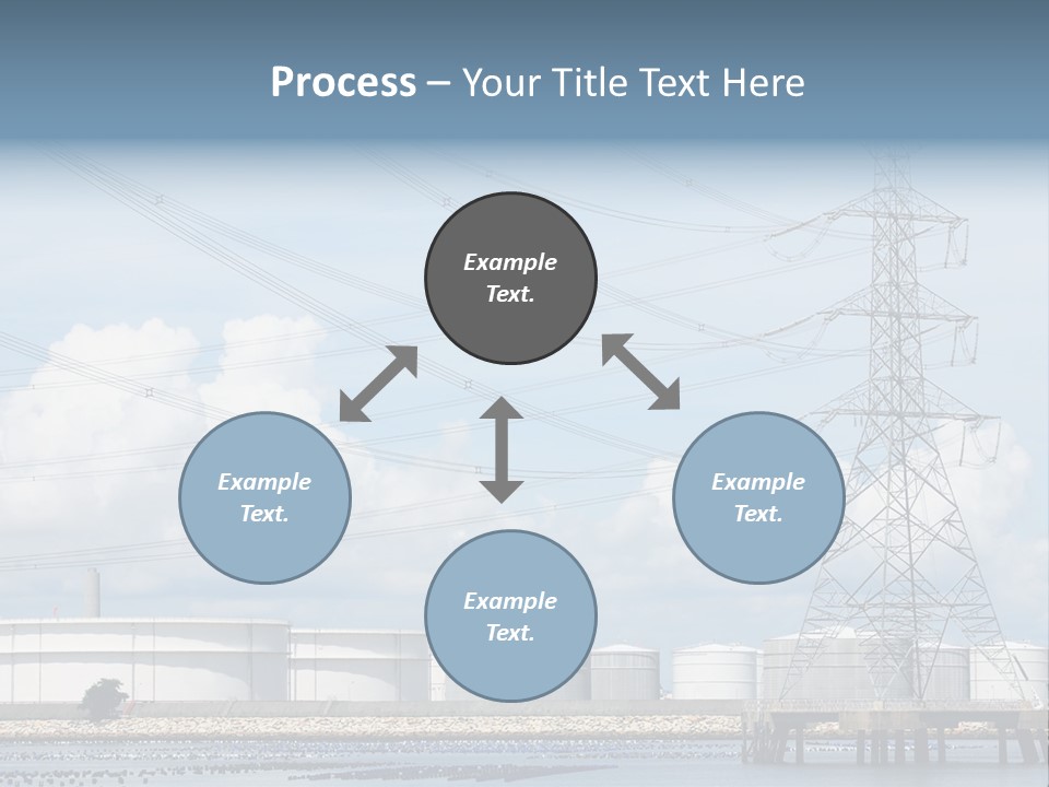 A Power Line With Power Lines In The Background PowerPoint Template