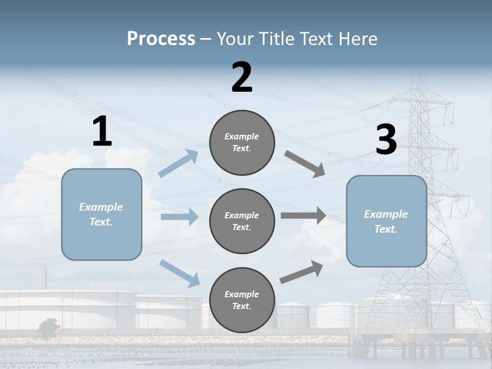 A Power Line With Power Lines In The Background PowerPoint Template