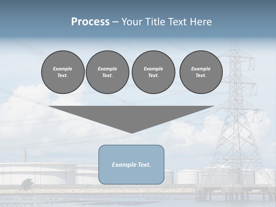 A Power Line With Power Lines In The Background PowerPoint Template