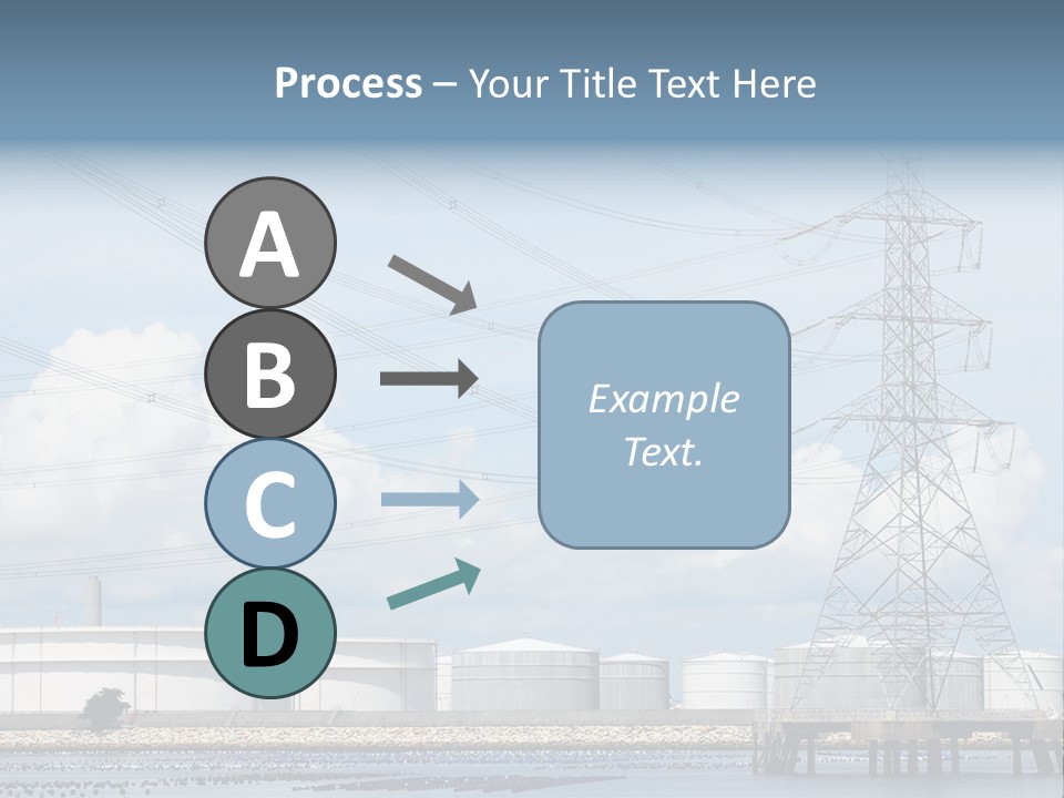 A Power Line With Power Lines In The Background PowerPoint Template