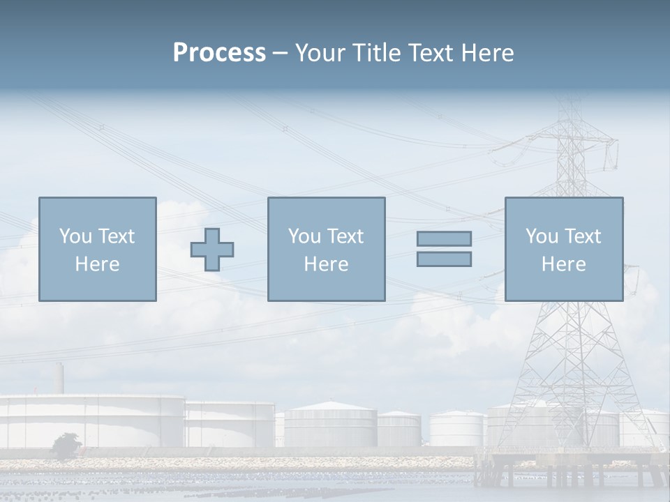 A Power Line With Power Lines In The Background PowerPoint Template
