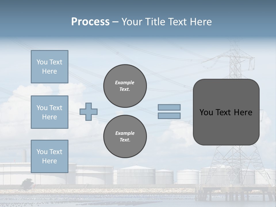 A Power Line With Power Lines In The Background PowerPoint Template