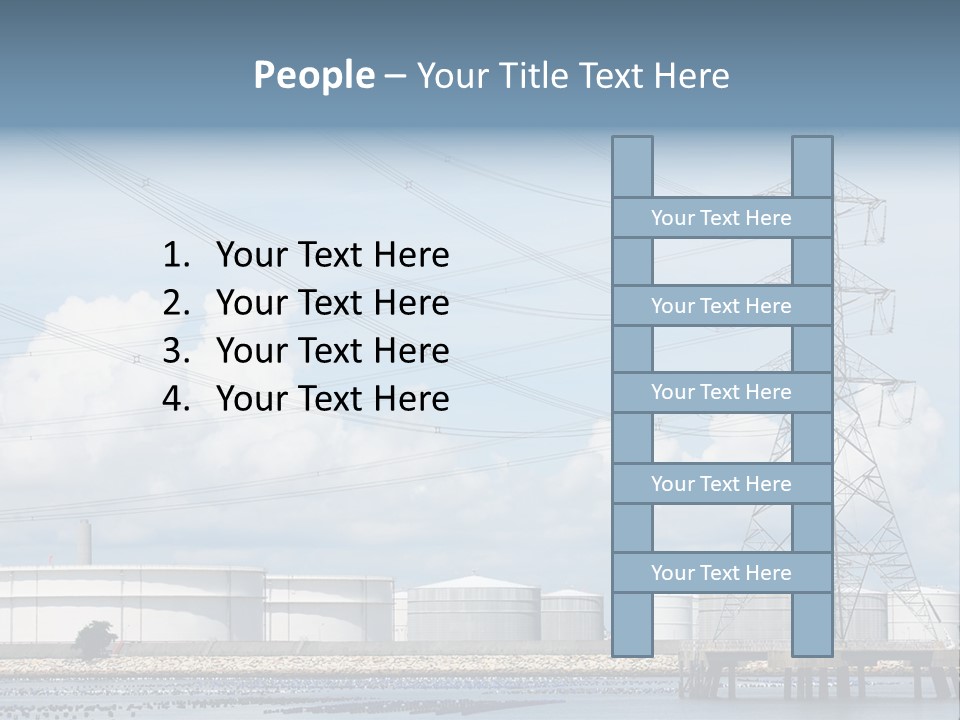 A Power Line With Power Lines In The Background PowerPoint Template