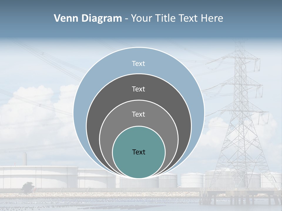 A Power Line With Power Lines In The Background PowerPoint Template