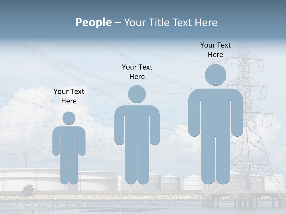 A Power Line With Power Lines In The Background PowerPoint Template