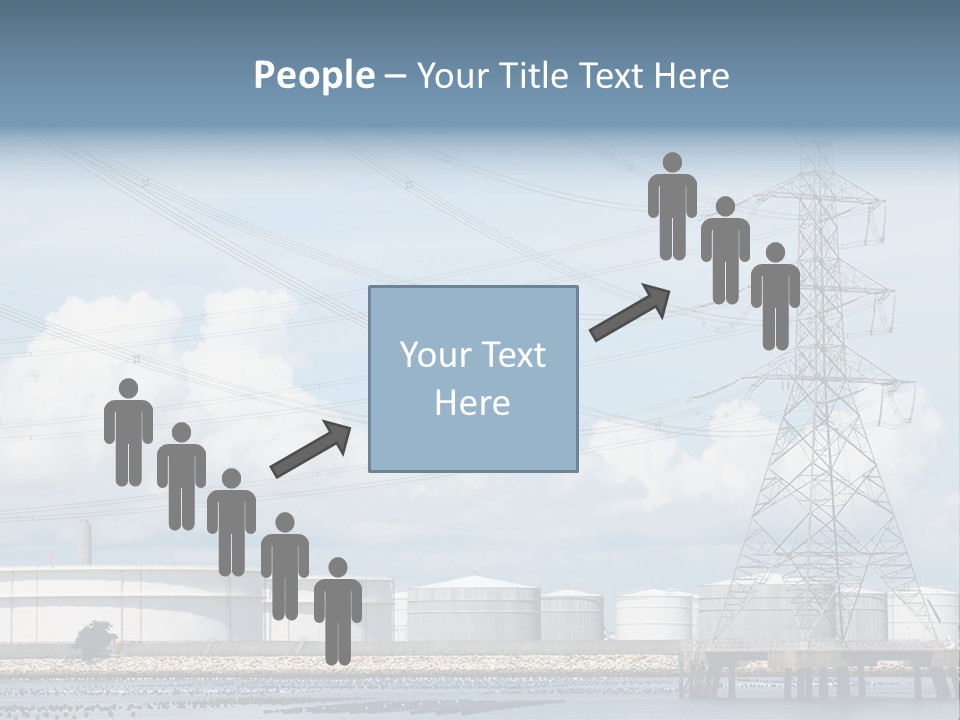 A Power Line With Power Lines In The Background PowerPoint Template