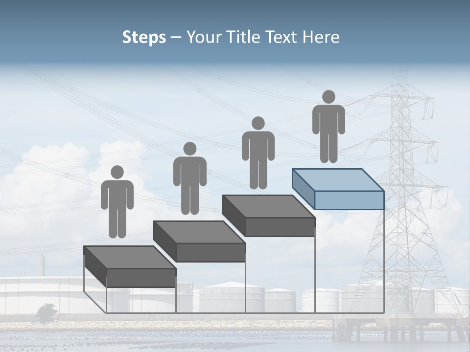 A Power Line With Power Lines In The Background PowerPoint Template