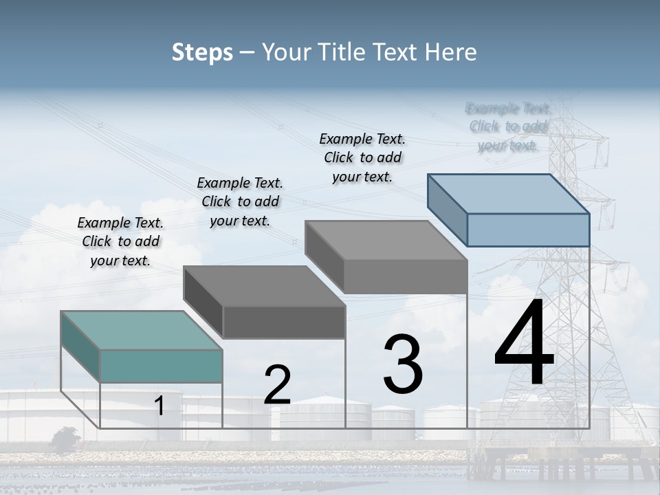 A Power Line With Power Lines In The Background PowerPoint Template
