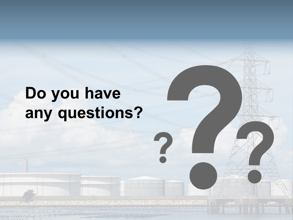 A Power Line With Power Lines In The Background PowerPoint Template