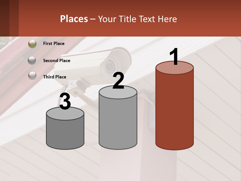 A Security Camera Attached To The Side Of A House PowerPoint Template